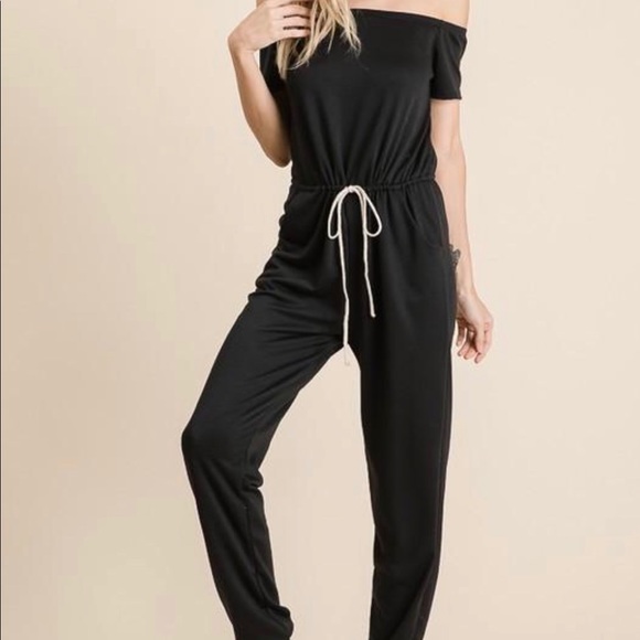 Off the Shoulder Jumpsuit - Picture 2 of 5